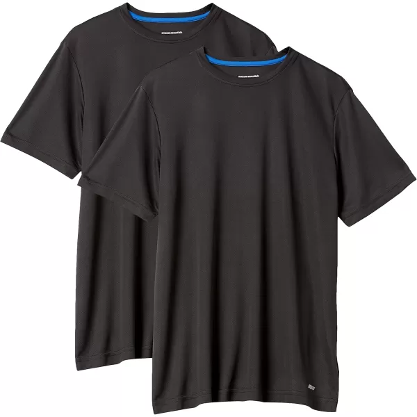 Amazon Essentials Mens Active Performance Tech TShirt Available in Big ampamp Tall Pack of 2Black