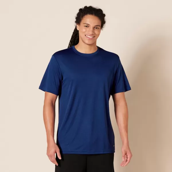 Amazon Essentials Mens Active Performance Tech TShirt Available in Big ampamp Tall Pack of 2BurgundyNavy