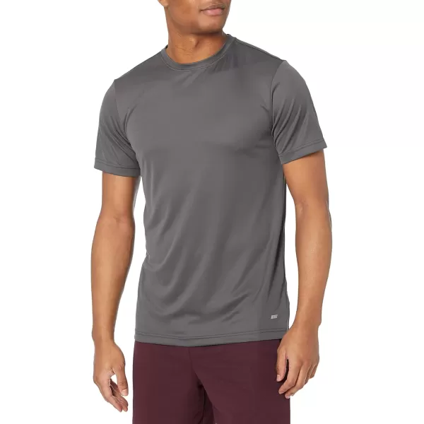 Amazon Essentials Mens Active Performance Tech TShirt Available in Big ampamp Tall Pack of 2Dark GreyBlack