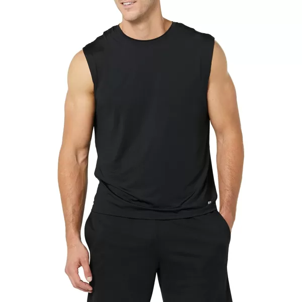 Amazon Essentials Mens Active Tech Stretch Workout Tank BaselayerBlack