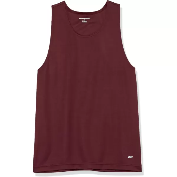 Amazon Essentials Mens Active Tech Stretch Workout Tank BaselayerBurgundy