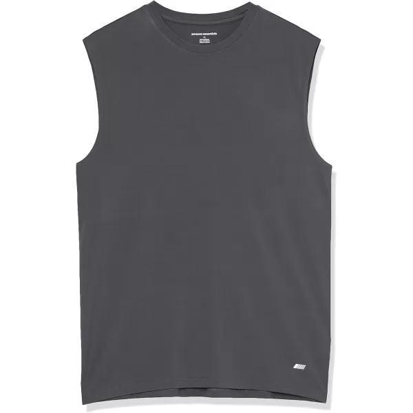 Amazon Essentials Mens Active Tech Stretch Workout Tank BaselayerCharcoal