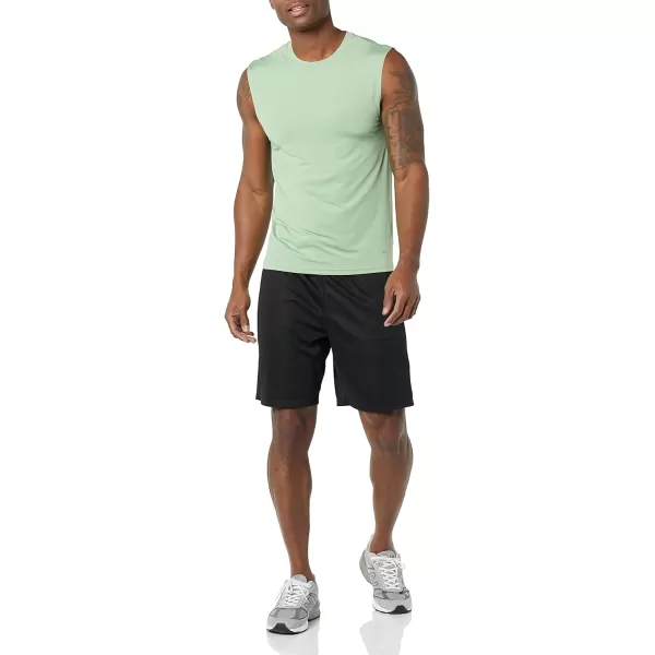 Amazon Essentials Mens Active Tech Stretch Workout Tank BaselayerSage Green