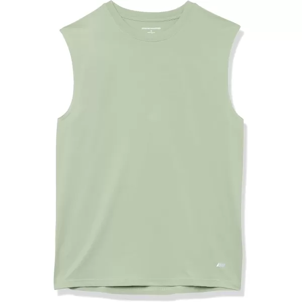 Amazon Essentials Mens Active Tech Stretch Workout Tank BaselayerSage Green