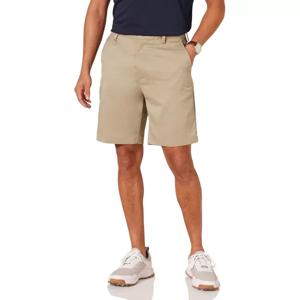 Amazon Essentials Mens ClassicFit Stretch Golf Short Available in Big ampamp TallKhaki Brown