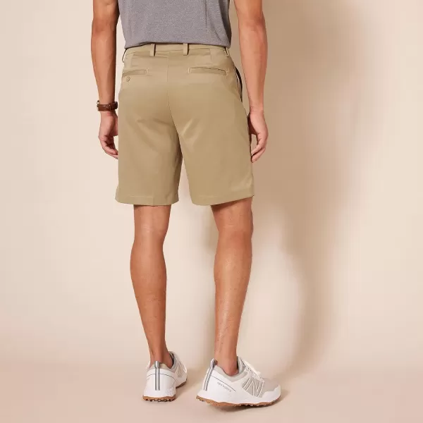 Amazon Essentials Mens ClassicFit Stretch Golf Short Available in Big ampamp TallKhaki Brown