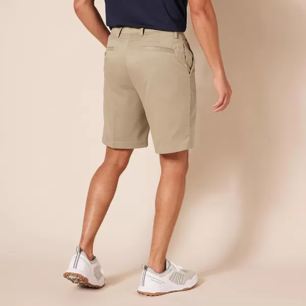 Amazon Essentials Mens ClassicFit Stretch Golf Short Available in Big ampamp TallKhaki Brown