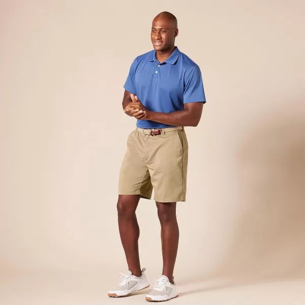 Amazon Essentials Mens ClassicFit Stretch Golf Short Available in Big ampamp TallKhaki Brown