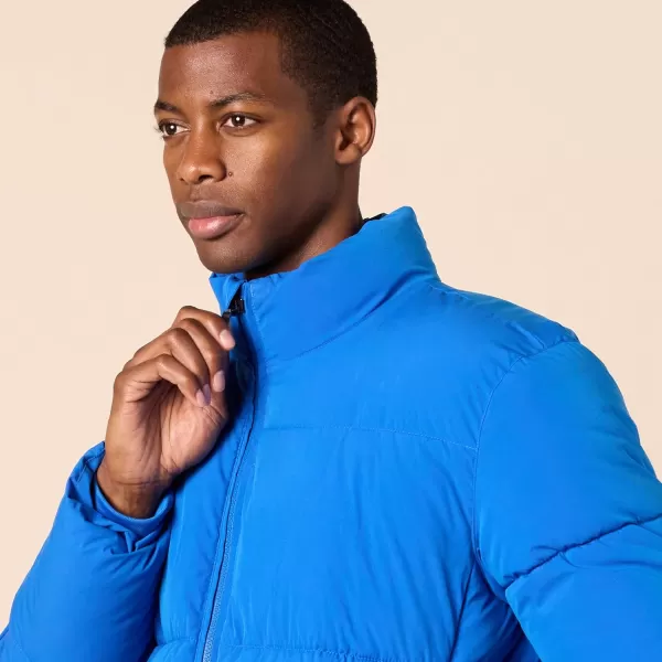 Amazon Essentials Mens Mock Neck Puffer Available in Big ampamp TallBright Blue