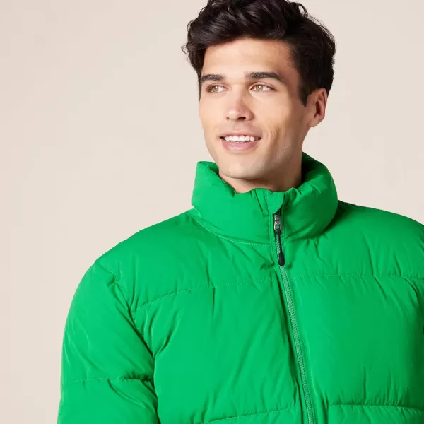 Amazon Essentials Mens Mock Neck Puffer Available in Big ampamp TallGreen