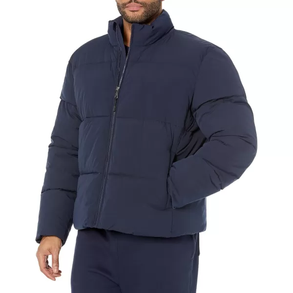 Amazon Essentials Mens Mock Neck Puffer Available in Big ampamp TallNavy