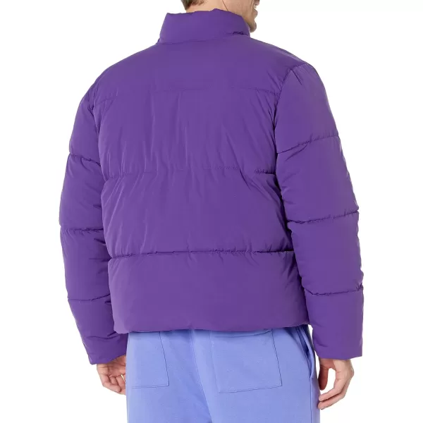 Amazon Essentials Mens Mock Neck Puffer Available in Big ampamp TallPurple