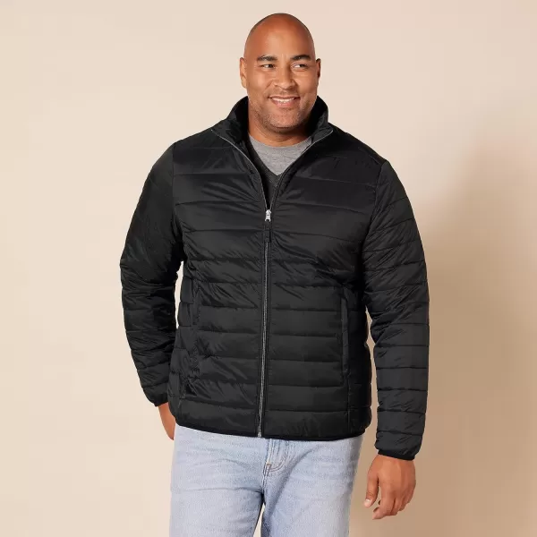 Amazon Essentials Mens Packable Lightweight WaterResistant Puffer Jacket Available in Big ampamp TallBlack