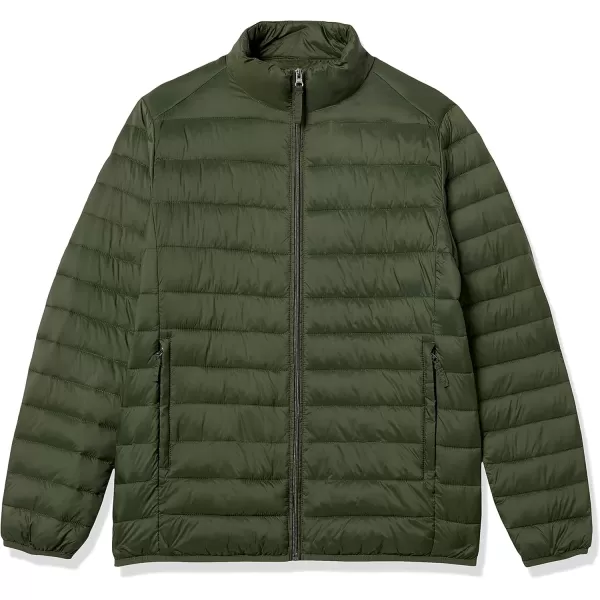 Amazon Essentials Mens Packable Lightweight WaterResistant Puffer Jacket Available in Big ampamp TallDark Green