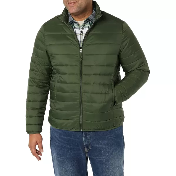 Amazon Essentials Mens Packable Lightweight WaterResistant Puffer Jacket Available in Big ampamp TallDark Green