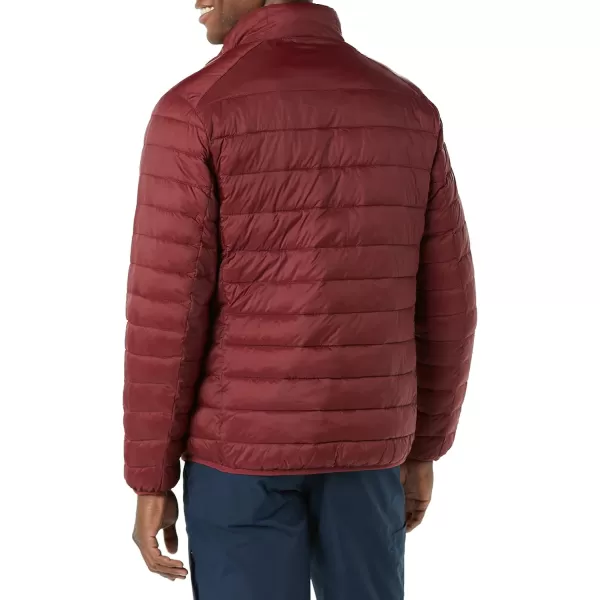 Amazon Essentials Mens Packable Lightweight WaterResistant Puffer Jacket Available in Big ampamp TallDark Red