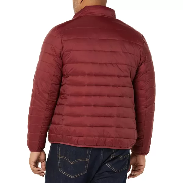 Amazon Essentials Mens Packable Lightweight WaterResistant Puffer Jacket Available in Big ampamp TallDark Red