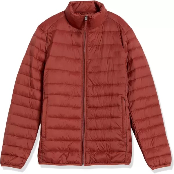 Amazon Essentials Mens Packable Lightweight WaterResistant Puffer Jacket Available in Big ampamp TallEarth Red