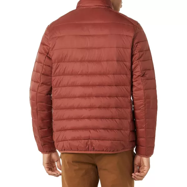 Amazon Essentials Mens Packable Lightweight WaterResistant Puffer Jacket Available in Big ampamp TallEarth Red