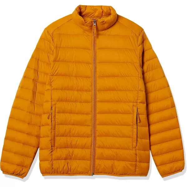 Amazon Essentials Mens Packable Lightweight WaterResistant Puffer Jacket Available in Big ampamp TallGolden Yellow