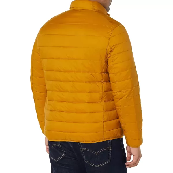 Amazon Essentials Mens Packable Lightweight WaterResistant Puffer Jacket Available in Big ampamp TallGolden Yellow