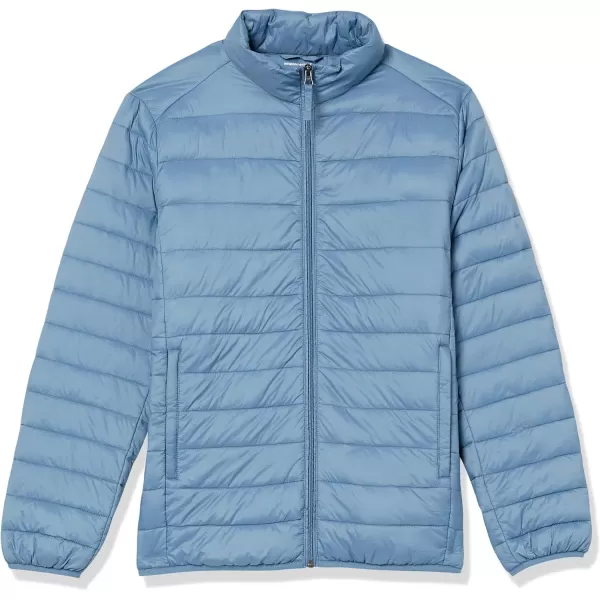 Amazon Essentials Mens Packable Lightweight WaterResistant Puffer Jacket Available in Big ampamp TallLight Blue