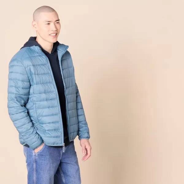 Amazon Essentials Mens Packable Lightweight WaterResistant Puffer Jacket Available in Big ampamp TallLight Blue