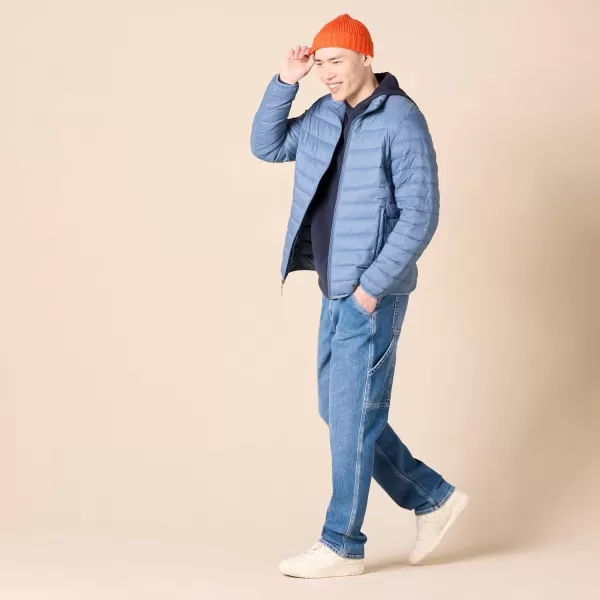 Amazon Essentials Mens Packable Lightweight WaterResistant Puffer Jacket Available in Big ampamp TallLight Blue
