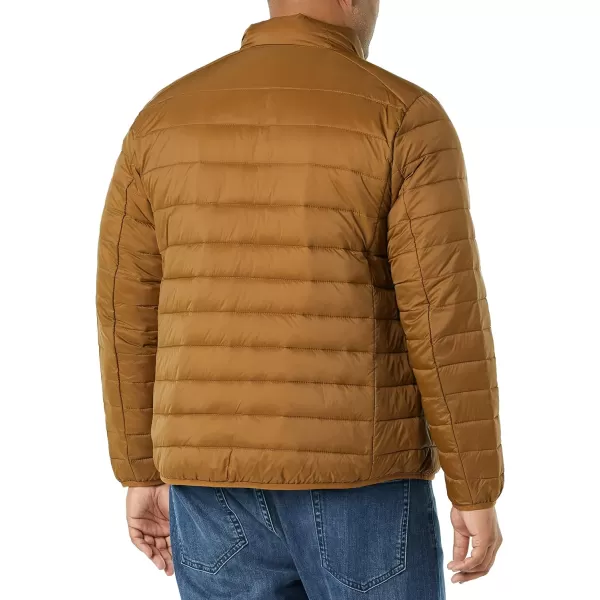 Amazon Essentials Mens Packable Lightweight WaterResistant Puffer Jacket Available in Big ampamp TallLight Brown