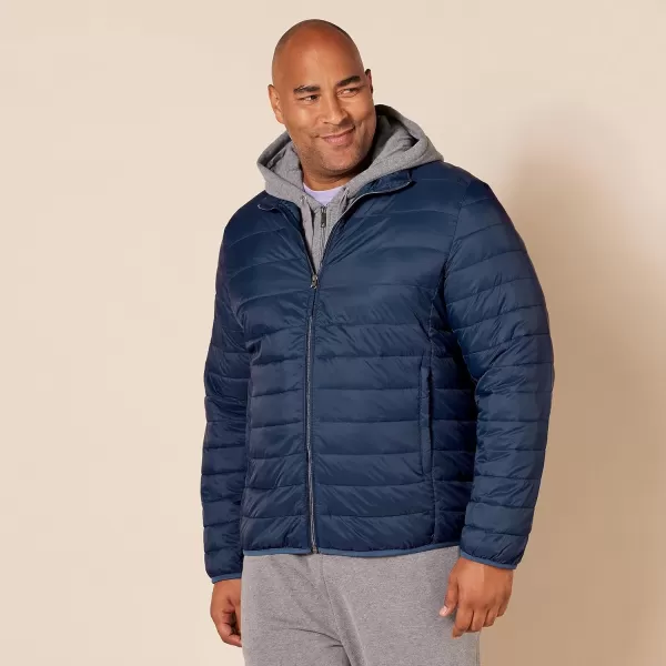 Amazon Essentials Mens Packable Lightweight WaterResistant Puffer Jacket Available in Big ampamp TallNavy