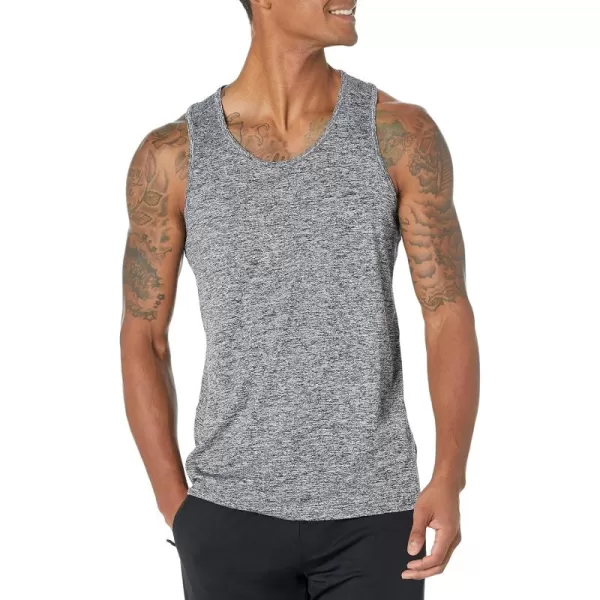 Amazon Essentials Mens Tech Stretch Tank TopGrey Space Dye