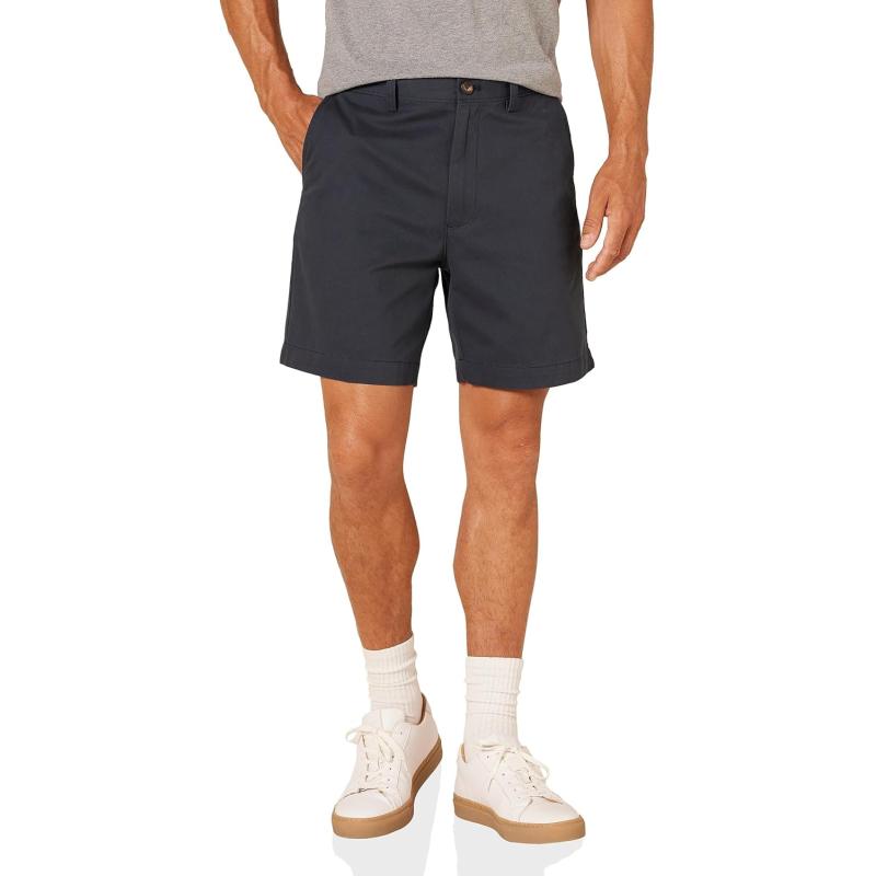 imageAmazon Essentials Mens ClassicFit 7quot Chino ShortNavy