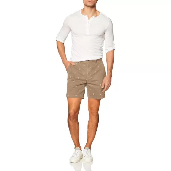 imageAmazon Essentials Mens ClassicFit 7quot Chino ShortKhaki Brown Anchor