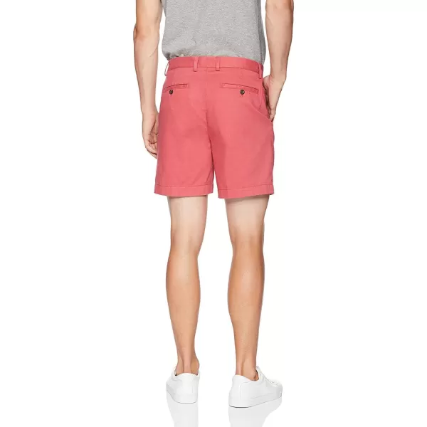 imageAmazon Essentials Mens ClassicFit 7quot Chino ShortWashed Red