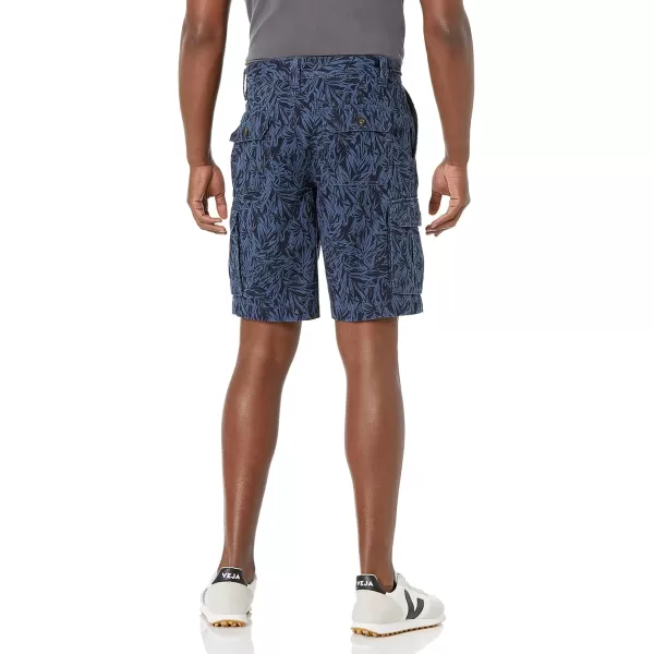 imageAmazon Essentials Mens ClassicFit Cargo Short Available in Big ampamp TallIndigo Palm Leaf Print