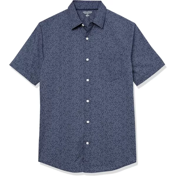 imageAmazon Essentials Mens ShortSleeve Stretch Poplin Shirt Available in Big ampamp TallNavy Floral