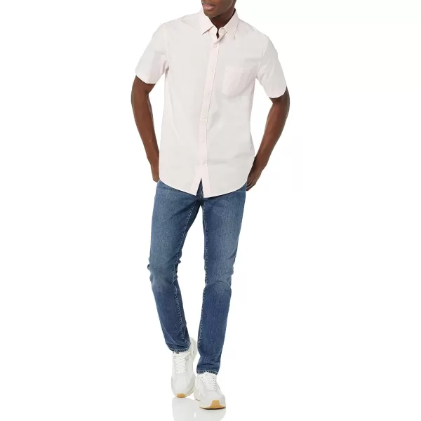 imageAmazon Essentials Mens ShortSleeve Stretch Poplin Shirt Available in Big ampamp TallPink