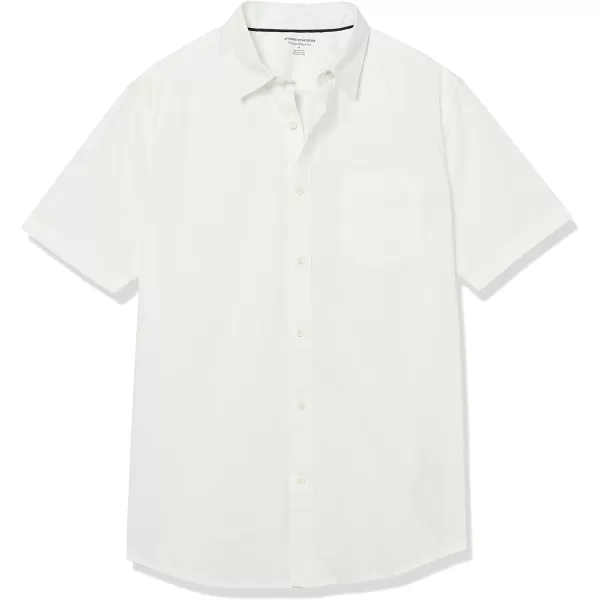 imageAmazon Essentials Mens ShortSleeve Stretch Poplin Shirt Available in Big ampamp TallWhite