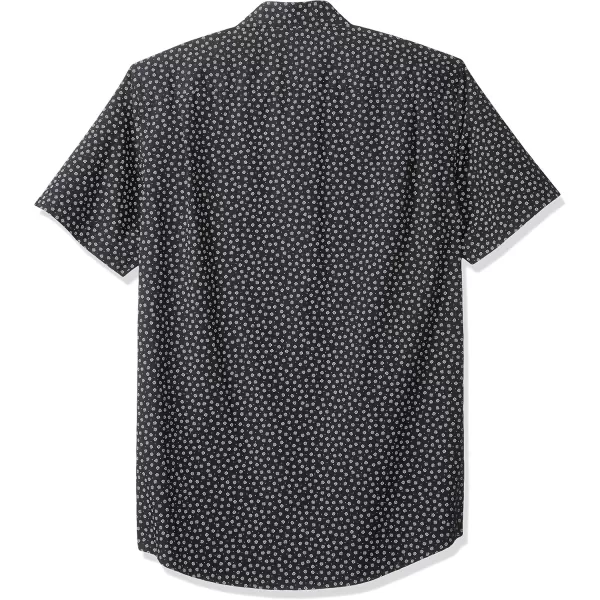 imageAmazon Essentials Mens SlimFit ShortSleeve ButtonDown Print ShirtBlack Floral