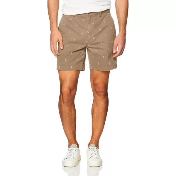 imageAmazon Essentials Mens ClassicFit 7quot Chino ShortKhaki Brown Anchor