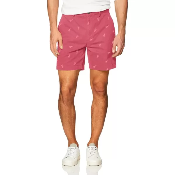 imageAmazon Essentials Mens ClassicFit 7quot Chino ShortRed Lobster