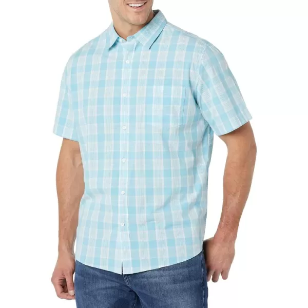 Light Blue White Medium Plaid