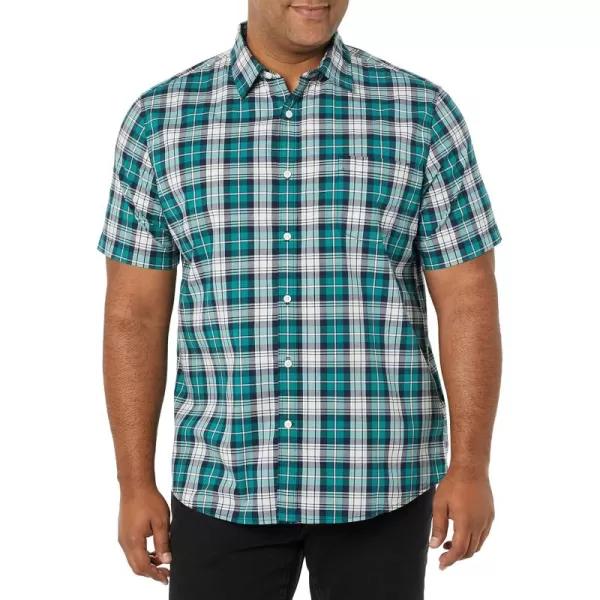 Teal Blue White Plaid