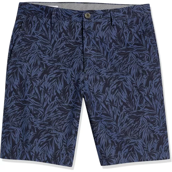 imageAmazon Essentials Mens ClassicFit 9quot Chino ShortIndigo Palm Leaf Print
