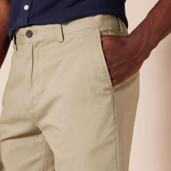 imageAmazon Essentials Mens SlimFit 7quot Chino ShortKhaki Brown