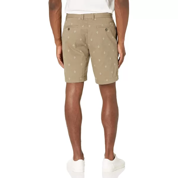 imageAmazon Essentials Mens SlimFit 9quot Chino ShortKhaki Brown Anchor