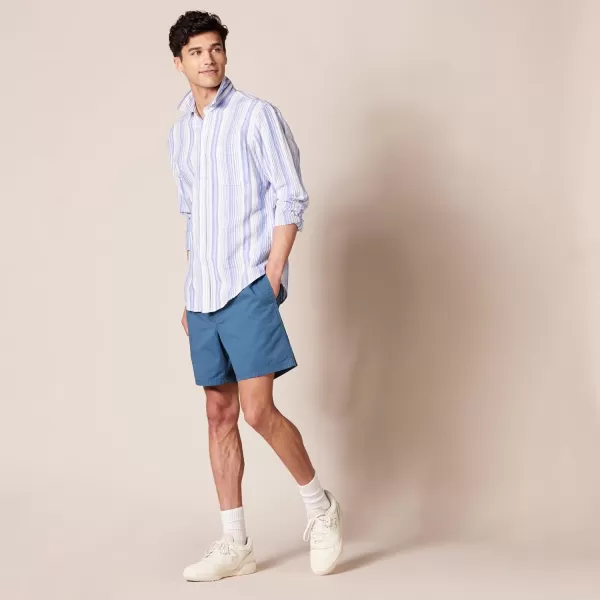 imageAmazon Essentials Mens 6quot Inseam Drawstring ShortBlue