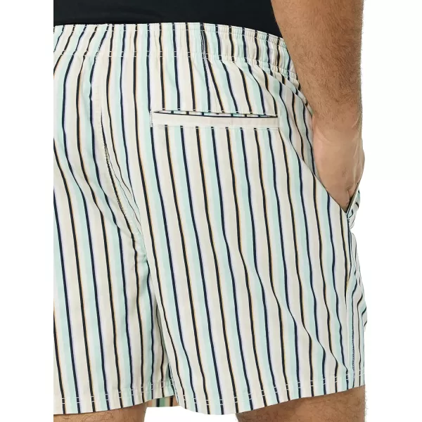 imageAmazon Essentials Mens 6quot Inseam Drawstring ShortGreen Pink Vertical Stripe