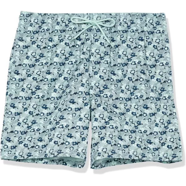 imageAmazon Essentials Mens 6quot Inseam Drawstring ShortLight Blue Graphic Flower