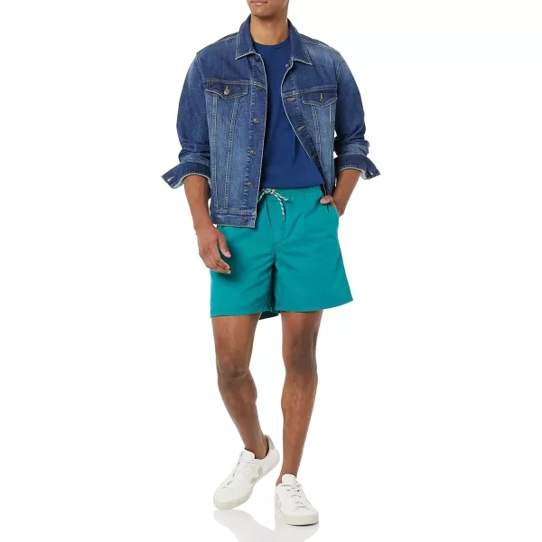 imageAmazon Essentials Mens 6quot Inseam Drawstring ShortTeal Blue